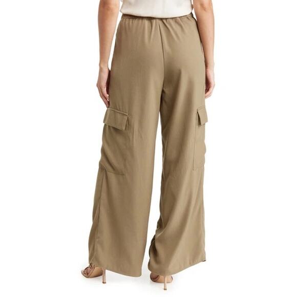 19 Cooper High Waist Baggy Cargo Pants in Khaki NWT Womens M y2k Utility Grunge - Picture 2 of 15